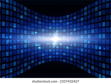 blue cyber image space background