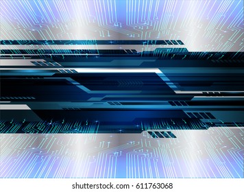 Blue cyber security concept background. Circuit