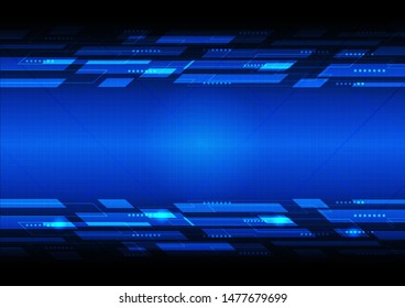 Blue cycle abstract technology innovation concept vector background