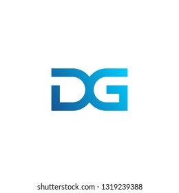Blue D & G Letter Logo Design Idea