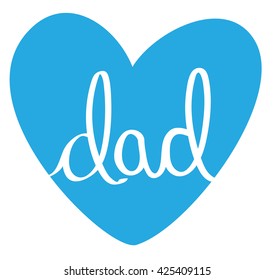 Blue Dad Heart