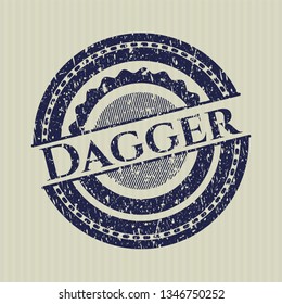 Blue Dagger distress rubber stamp