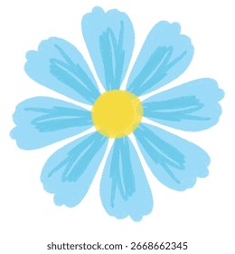 margaridas azuis com fundo branco	