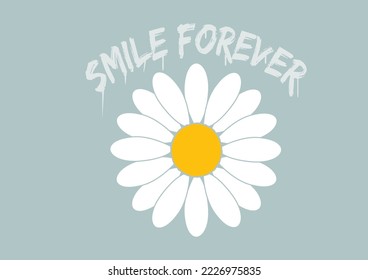 blue daisy flower hand drawn design
