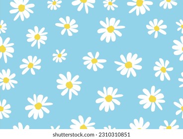 blue daisy flower vector design 