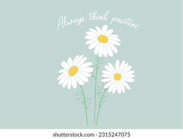 blue daisy flower vector design