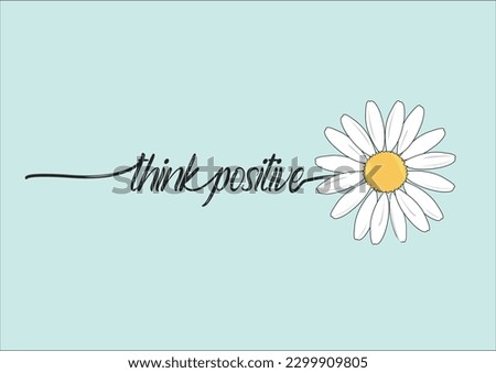 blue daisy flower vector hand drawn design