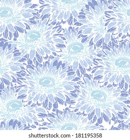 blue daisy seamless background