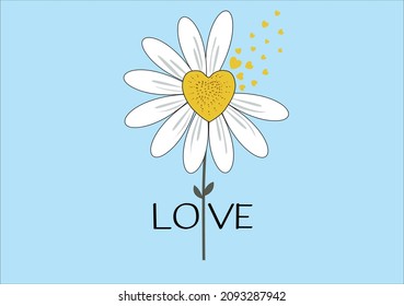 blue daisy vector artdesign hand drawn