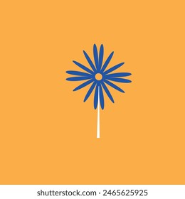 blue Daisy with white stems