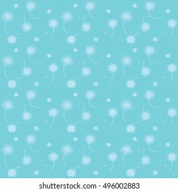 blue dandelion flowers background. blue abstract modern pattern