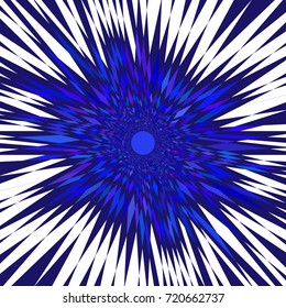 Blue and dark blue abstract background with an effect of explosion