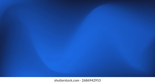 Blue and dark abstract color gradient blank design. Minimalist soft transisition color. Modern mesh wavy effect. Blurred gradient color. Vector.