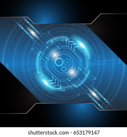 Blue dark abstract technology background innovation concept