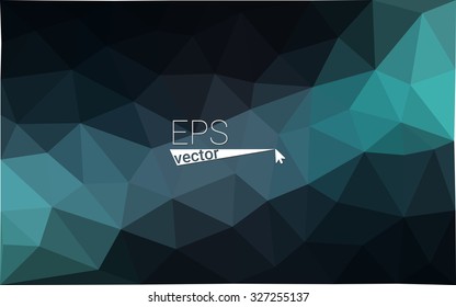 blue dark  black geometric rumpled triangular low poly style gradient illustration graphic background. Vector polygonal design for your business.