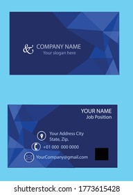 Blue ,dark, cool Business card