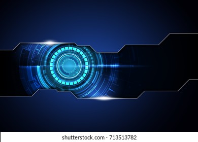 Blue dark frame abstract technology background hi speed communication concept