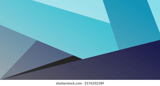 Blue and dark blue geometric pattern abstract background