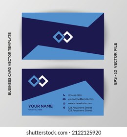 Blue and Dark Blue, night blue Business card and visiting card design
