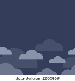 Blue dark night light cloudy sky pattern
