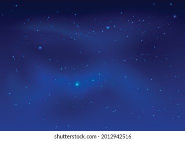 cielo azul oscuro nocturno con la ilustración de la estrella vectorial eps 10 