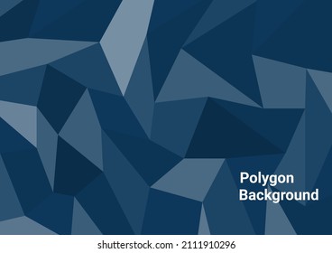 Blue dark polygonal abstract wallpaper background. Polygonal shapes vector illustration