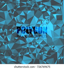 Blue and Dark Blue Polygonal background