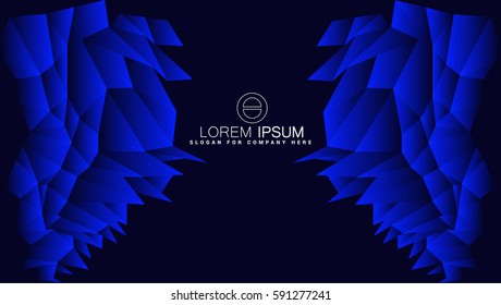 Blue Dark  Polygonal Mosaic Background, Vector illustration, Business Design Templates