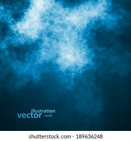 Blue dark sky illustration, abstract wallpaper background eps10