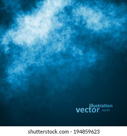 Blue dark sky illustration, abstract wallpaper background eps10