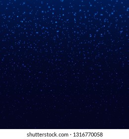 Blue dark sky with stars or snowflakes beauty wallpaper pattern holiday EPS 10