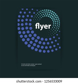 Blue Dark Spotted Flyer or Cover Design 