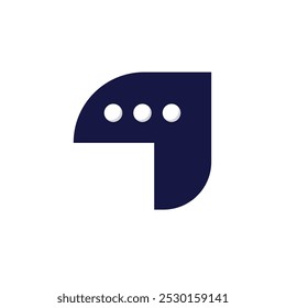 blue dark technology logo design