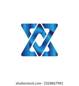 Blue Dark Triangle Vector Illustration Logo Design