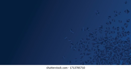 Blue dark triangles abstract background vector illustration. Blue background with abstract geometric pattern for presentation design, banner, poster, and much more