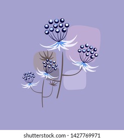 blue dark vector stylized modern card design elements floral composition