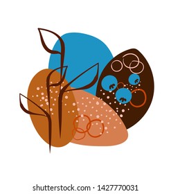 blue dark vector stylized modern card design elements floral composition