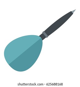 Blue dart arrow icon flat isolated on white background vector illustration