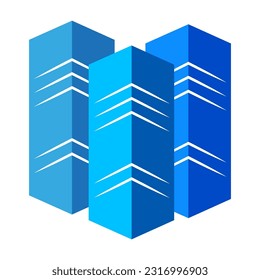 Blue Databank. Server Background. Blue rack. Vector illustration. stock image.