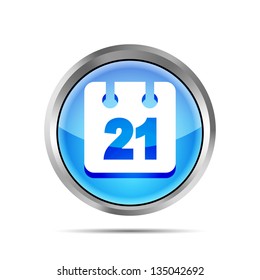Blue date icon on a white background