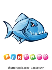 blue deadly piranha