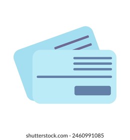 Blue Debit Credit Card Flat Icon