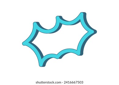 Diseño de pegatinas planos de decoración azul