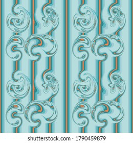 blue decoration pattern on a soft blue background