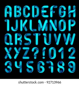 Blue Decorative Alphabet