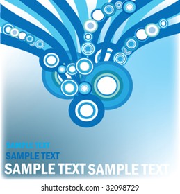 blue decorative background with place for text and circle