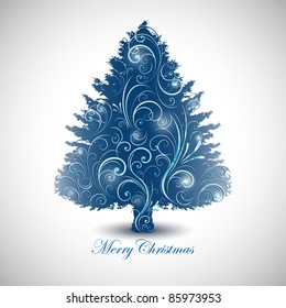 concepto de árbol de Navidad decorativo azul