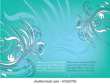 blue decorative design with place for text