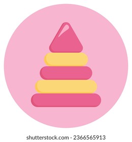 Blue or Pink? Decorative element for baby shower design. Gender reveal party icon