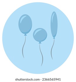 Blue or Pink? Decorative element for baby shower design. Gender reveal party icon